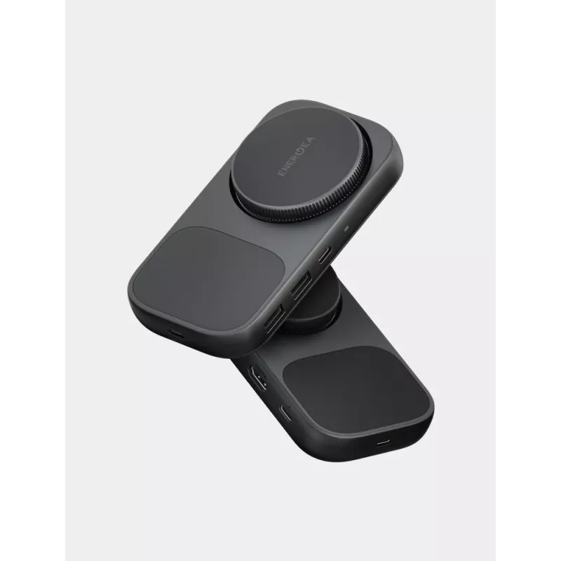 ENERGEA WiDock Plus 7-in-1 USB-C 3.1 dockingstation met Qi2 draadloos opladen, grafiet
