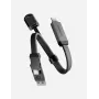 ENERGEA Sheath Key 2-in-1 USB-C naar USB-C/USB-A kabel 15cm gunmetal