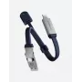 ENERGEA Sheath Key 2-in-1 USB-C naar USB-C/USB-A kabel 15cm blauw 60W 480Mbps