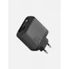 ENERGEA Ampcharge Arc 65W GaN USB-A/USB-C wandlader met intrekbare USB-C-kabel, gunmetal