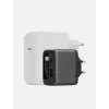 ENERGEA Ampcharge Arc 65W GaN USB-A/USB-C wandlader met intrekbare USB-C-kabel, gunmetal