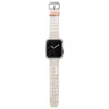 SKINARMA Shokku Apple Watch 45/44/42mm beige siliconen band