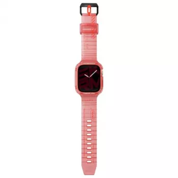 Skinarma Saido 2-in-1 band en beschermhoes voor Apple Watch 45/44mm rood