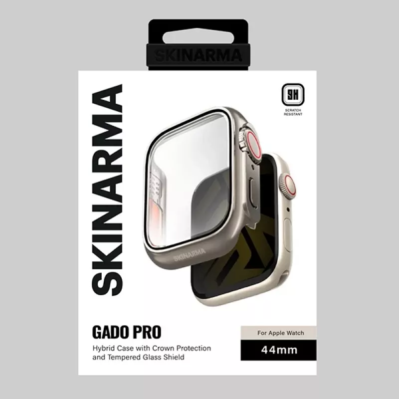 Skinarma Gado Pro hoesje voor Apple Watch 44 mm, titanium