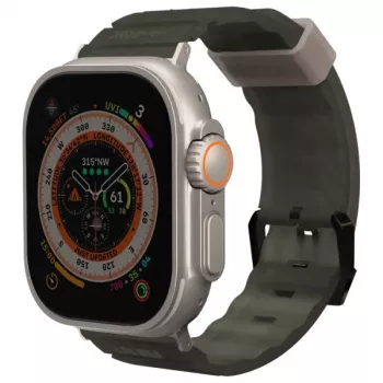 Skinarma Shokku band voor Apple Watch 49/45/44mm dark olive