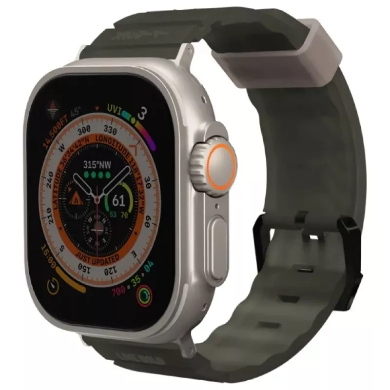 Skinarma Shokku band voor Apple Watch 49/45/44mm dark olive
