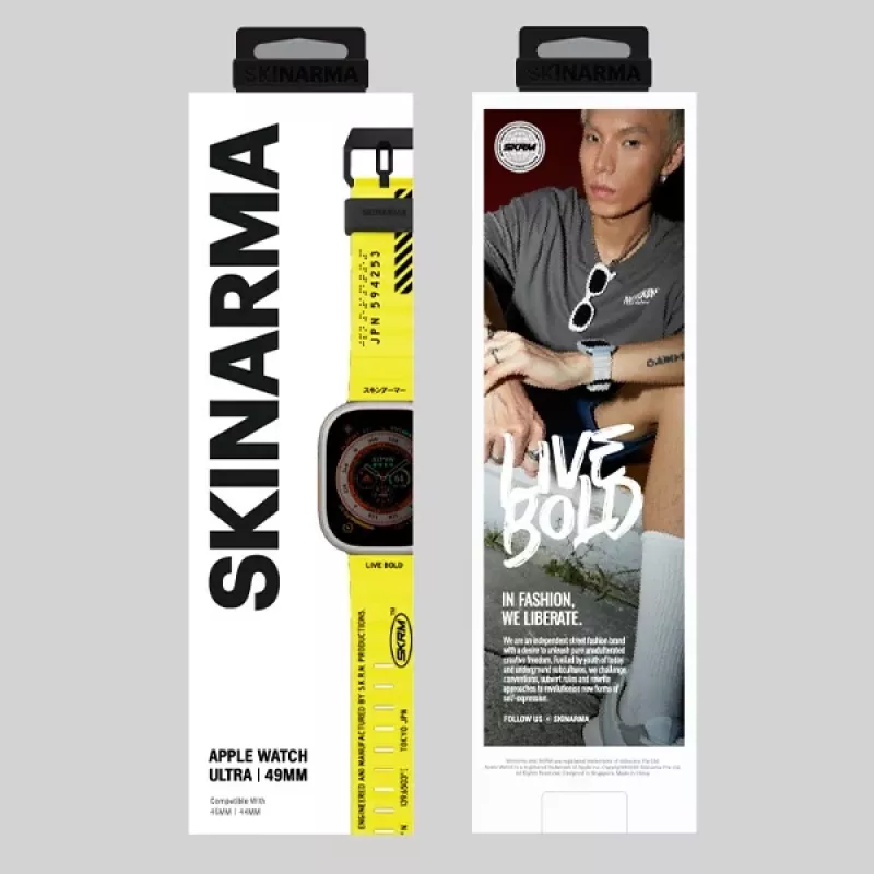 SKINARMA Shokku Apple Watch band 49/45/44mm electric yellow