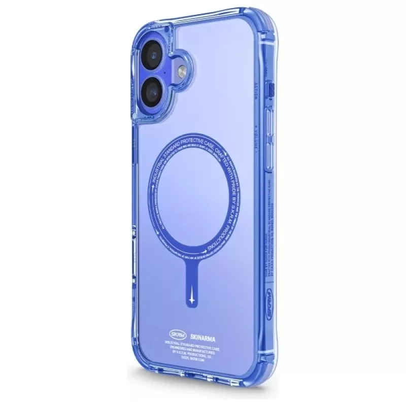 SKINARMA Saido Hoes voor iPhone 16 Plus 6,7 inch, magnetisch opladen, Blauw