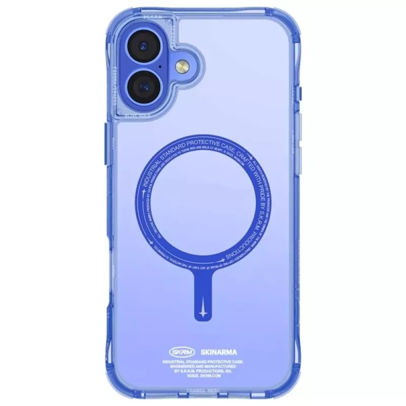 SKINARMA Saido Hoes voor iPhone 16 Plus 6,7 inch, magnetisch opladen, Blauw