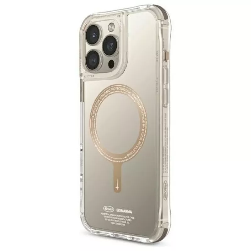 SKINARMA Saido iPhone 16 Pro 6,3 inch Magnetic Charging hoesje champagne
