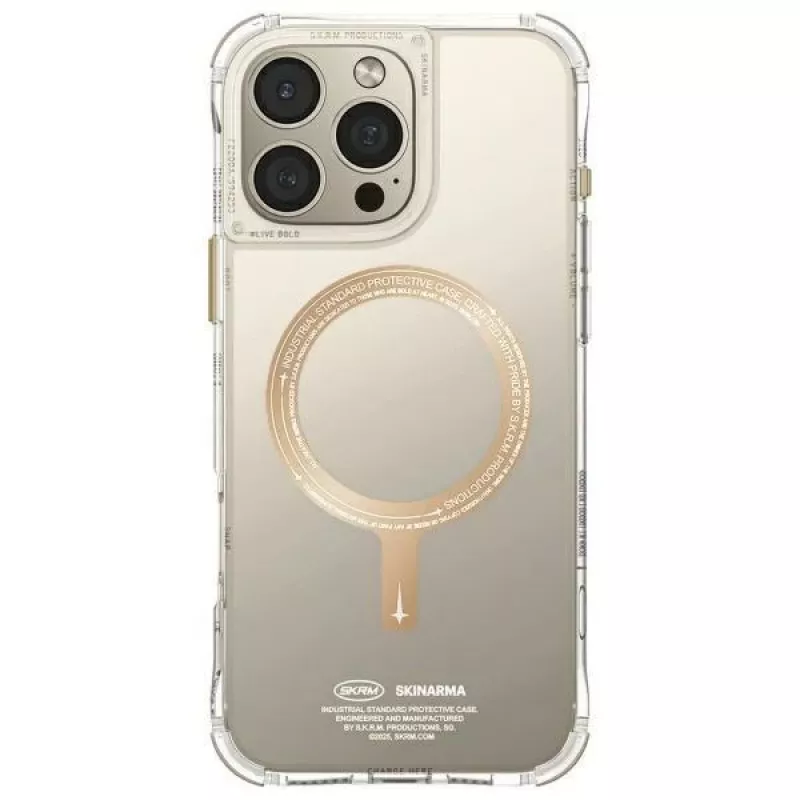 SKINARMA Saido iPhone 16 Pro 6,3 inch Magnetic Charging hoesje champagne