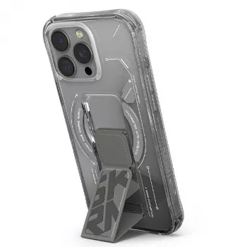 Skinarma Helio iPhone 16 Pro 6.3 inch Magnetic Charging + Grip Stand hoesje titanium