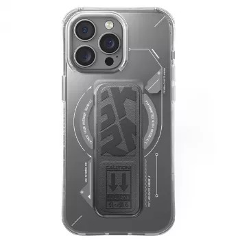 Skinarma Helio iPhone 16 Pro 6.3 inch Magnetic Charging + Grip Stand hoesje titanium