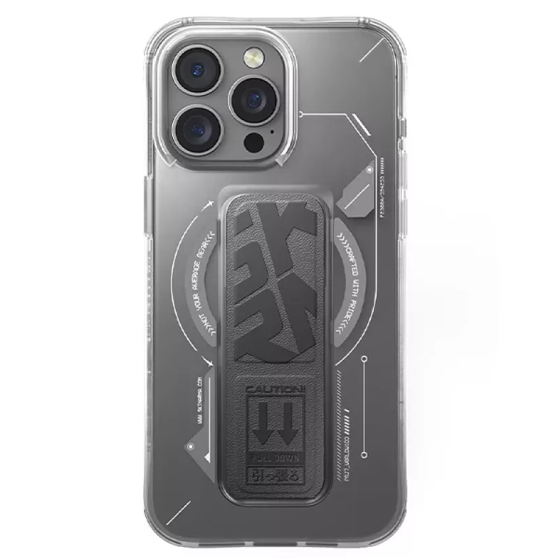 Skinarma Helio iPhone 16 Pro 6.3 inch Magnetic Charging + Grip Stand hoesje titanium