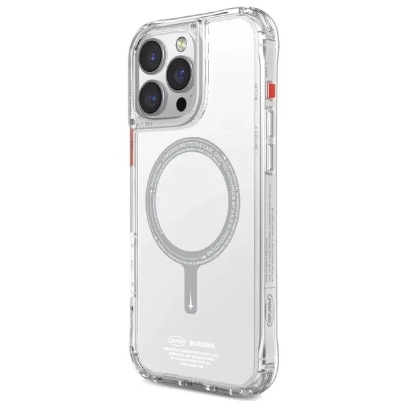 SKINARMA Saido Magnetische Oplaadhoes voor iPhone 16 Pro Max 6,9 inch Clear