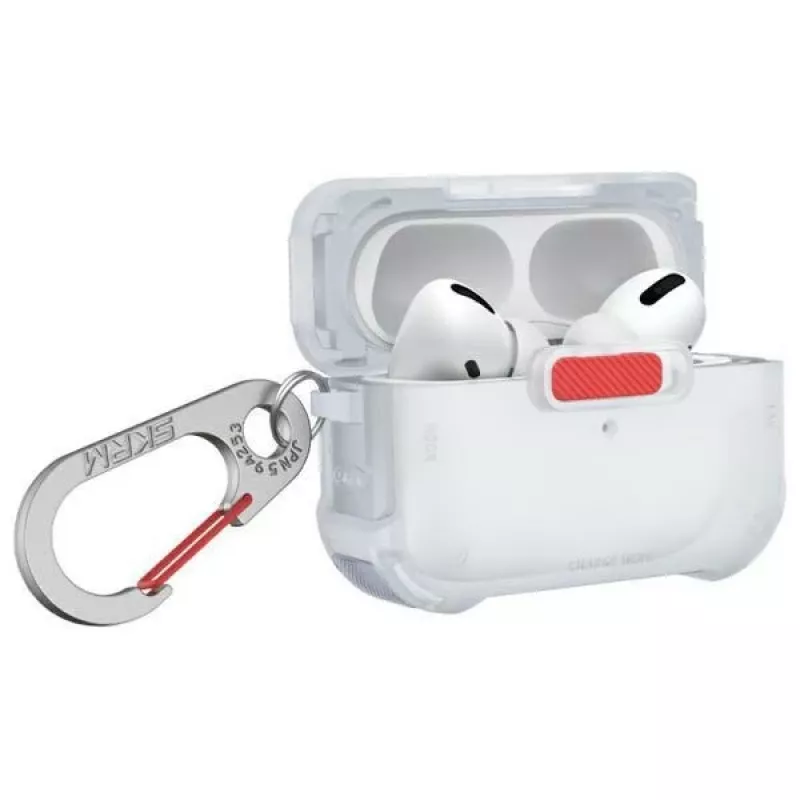 Skinarma Mecha Hoes voor AirPods Pro 2, Frost Translucent