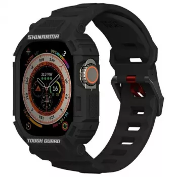 Skinarma Mecha 2-in-1 case en band voor Apple Watch Ultra 49mm - zwart