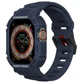 SKINARMA Mecha 2-in-1 case met band voor Apple Watch Ultra 49mm marineblauw