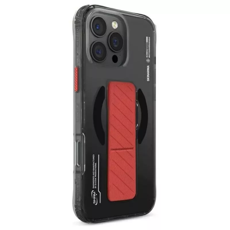 Skinarma Axon Case voor iPhone 16 Pro 6,3 inch, magnetisch laden + gripstandaard, zwart