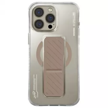 SKINARMA Axon Magnetic Charging + Grip Stand Case voor iPhone 16 Pro 6,3 inch - champagne