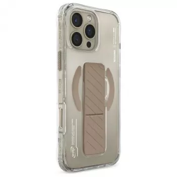 SKINARMA Axon Magnetic Charging + Grip Stand Case voor iPhone 16 Pro 6,3 inch - champagne