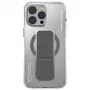 Skinarma Axon Case voor iPhone 16 Pro 6,3 inch, magnetisch laden + gripstandaard, titanium