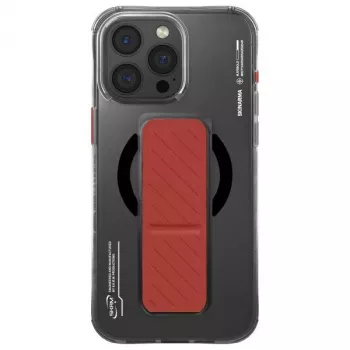 Skinarma Axon Case voor iPhone 16 Pro Max 6,9 inch, magnetisch laden + gripstandaard, zwart