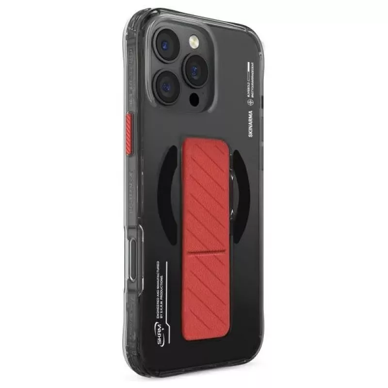 Skinarma Axon Case voor iPhone 16 Pro Max 6,9 inch, magnetisch laden + gripstandaard, zwart