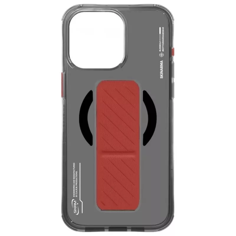 Skinarma Axon Case voor iPhone 16 Pro Max 6,9 inch, magnetisch laden + gripstandaard, zwart