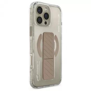Skinarma Axon Case voor iPhone 16 Pro Max 6,9 inch, magnetisch laden + gripstandaard, champagne