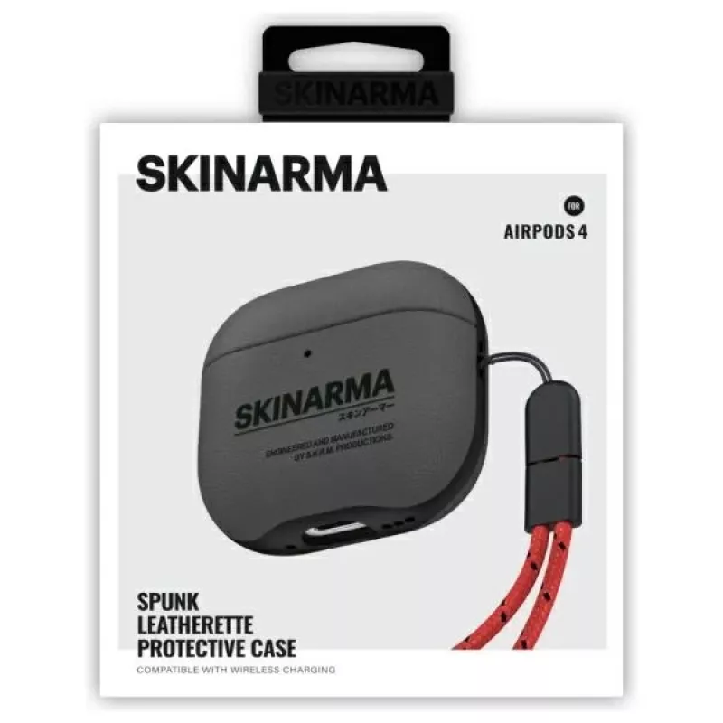 Skinarma Spunk hoesje voor AirPods 4, Pewter Green