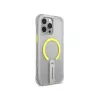 Skinarma Helix Magnetic Charging 360 Rotating Stand Case voor iPhone 16 Pro, Transparant