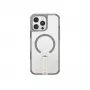 Skinarma Helix Case voor iPhone 16 Pro, magnetisch laden, 360° draaibare standaard, titanium