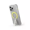 SKINARMA Helix Case voor iPhone 16 Pro Max, magnetisch laden, 360° draaibare standaard, transparant