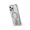 Skinarma Helix Case voor iPhone 16 Pro Max, magnetisch laden, 360° draaibare standaard, titanium