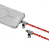 Skinarma Dyno Ve 2-in-1 telefoonlanyard met USB-C-oplaadkabel, 30 cm, rood