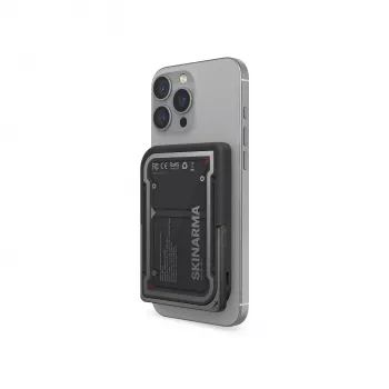 Skinarma Nexus Mecha Magnetic Kick-Stand Power Bank 5000mAh 20W PD USB-C MagSafe zwart