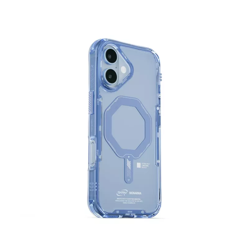 Skinarma Saido Magnetic Charging Case voor Apple iPhone 17 - blauw