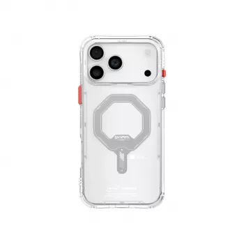 Skinarma Saido Magnetic Charging Case voor Apple iPhone 17 Pro, transparant