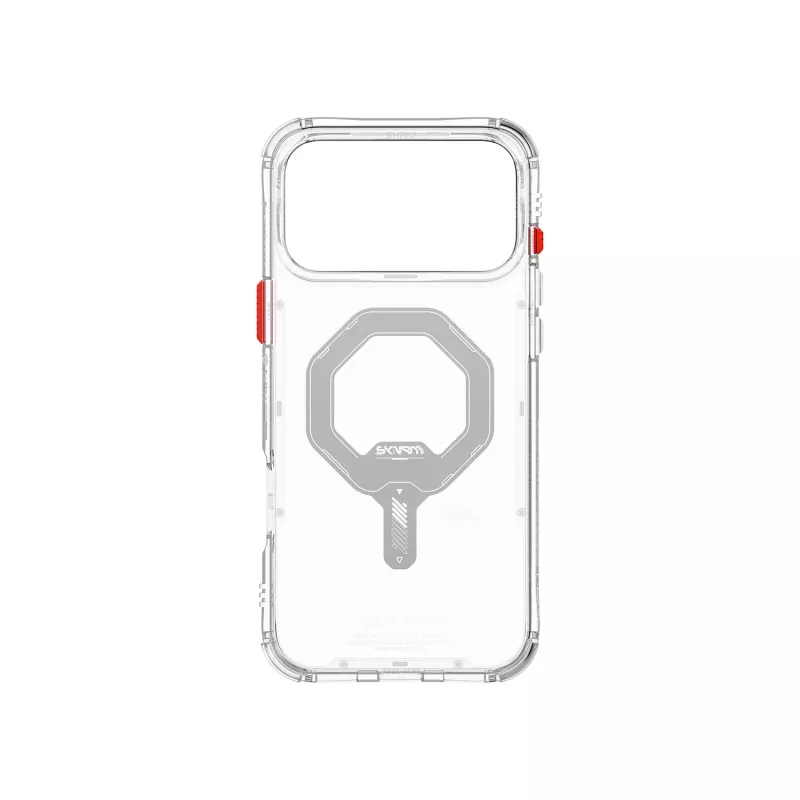 Skinarma Saido Magnetic Charging Case voor Apple iPhone 17 Pro, transparant