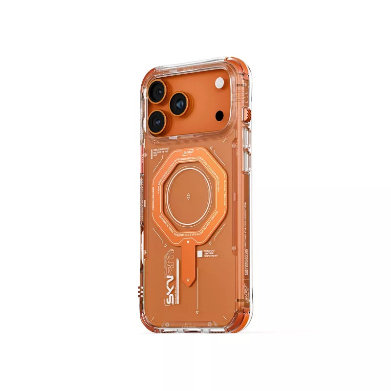 Skinarma Magma Magnetic Charging Case voor iPhone 17 Pro Max, oranje