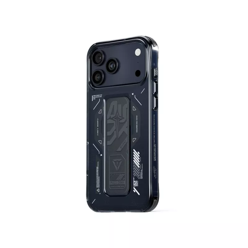Skinarma Helio Case voor iPhone 17 Pro Magnetic Charging + Grip Stand Graphite