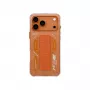 Skinarma Helio Case voor iPhone 17 Pro Max Magnetic Charging + Grip Stand oranje