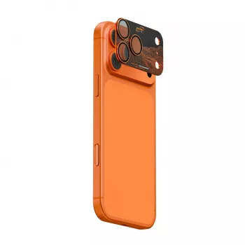 Skinarma Sonix volledig aluminium cameralensbeschermer voor iPhone 17 Pro oranje