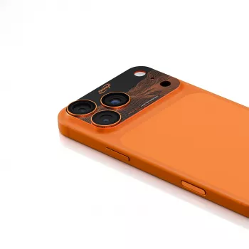 Skinarma Sonix volledig aluminium cameralensbeschermer voor iPhone 17 Pro oranje