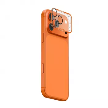 Skinarma Magma volledig matte cameralensbeschermer voor Apple iPhone 17 Pro - oranje