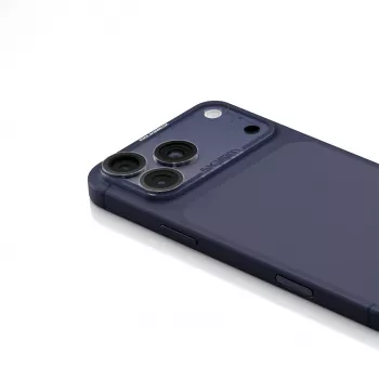 Skinarma Magma volledig matte cameralensbeschermer voor iPhone 17 Pro Max blauw
