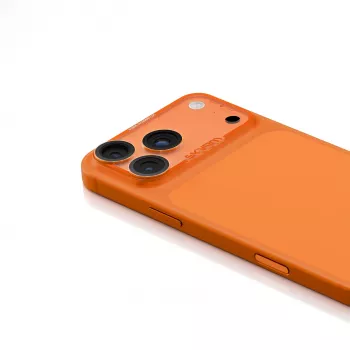 Skinarma Magma volledig matte cameralensbeschermer voor iPhone 17 Pro Max - oranje