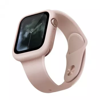 UNIQ Lino Apple Watch Case voor Series 4/5/6/SE/SE3 44mm - Blush Pink