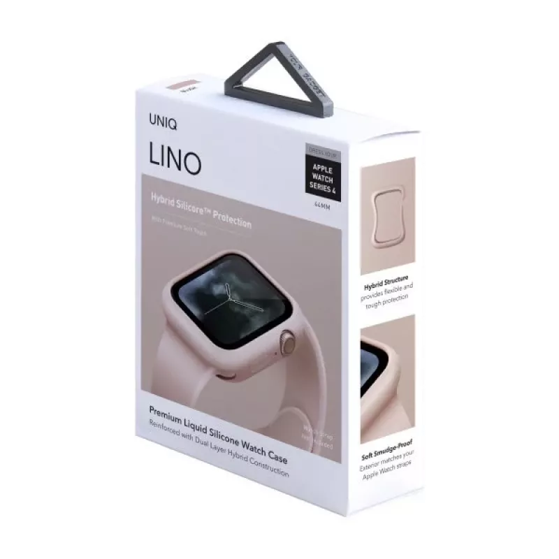 UNIQ Lino Apple Watch Case voor Series 4/5/6/SE/SE3 44mm - Blush Pink